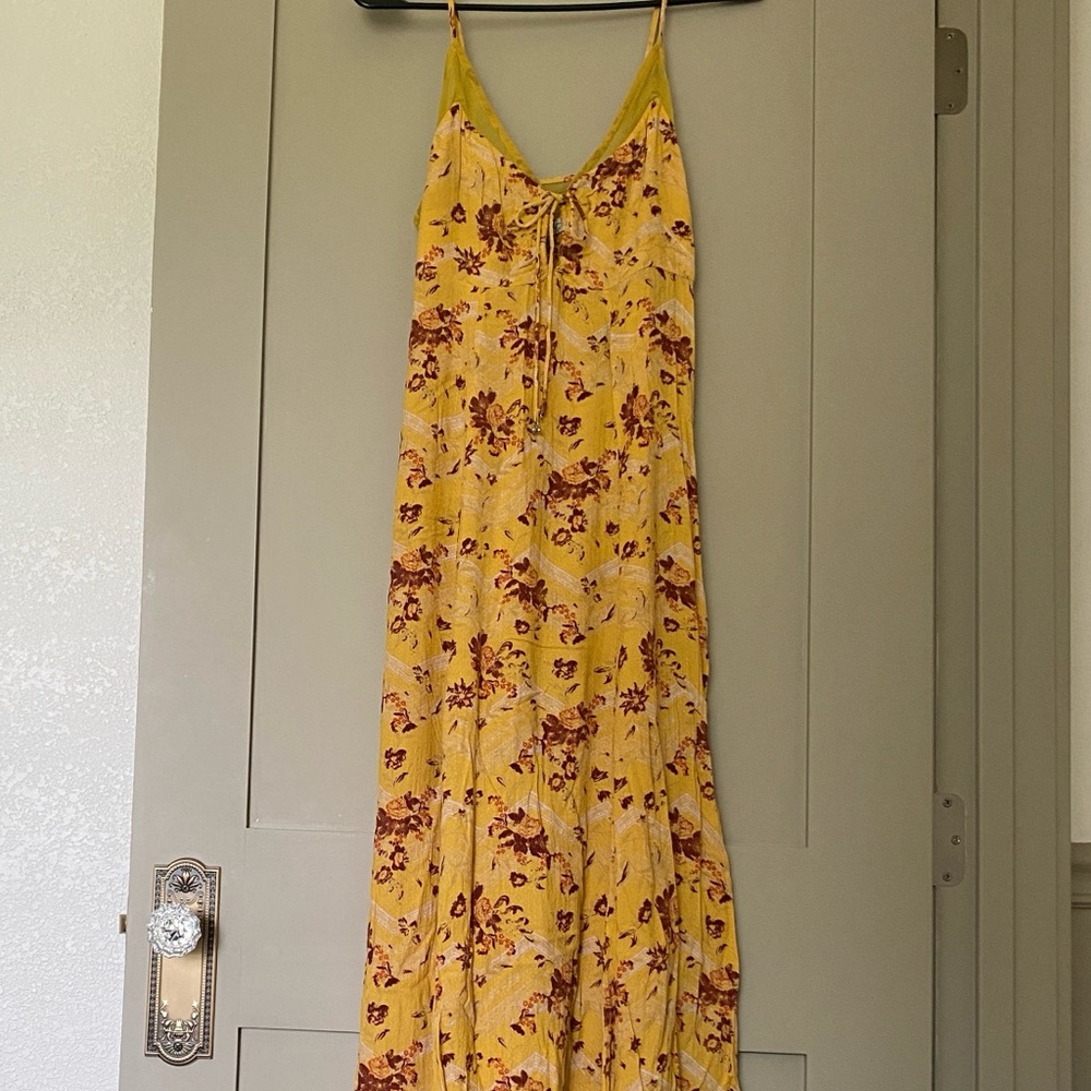 Intimately by Free People Floral Yellow Maxi Dress XS/S